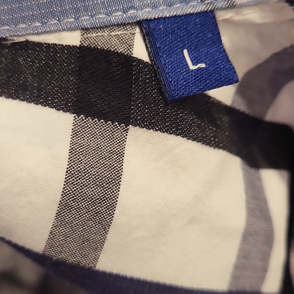 Georg Roth Los Angeles Button-Down Shirt with Navy All-Over Print. Size L - Picture 10 of 10